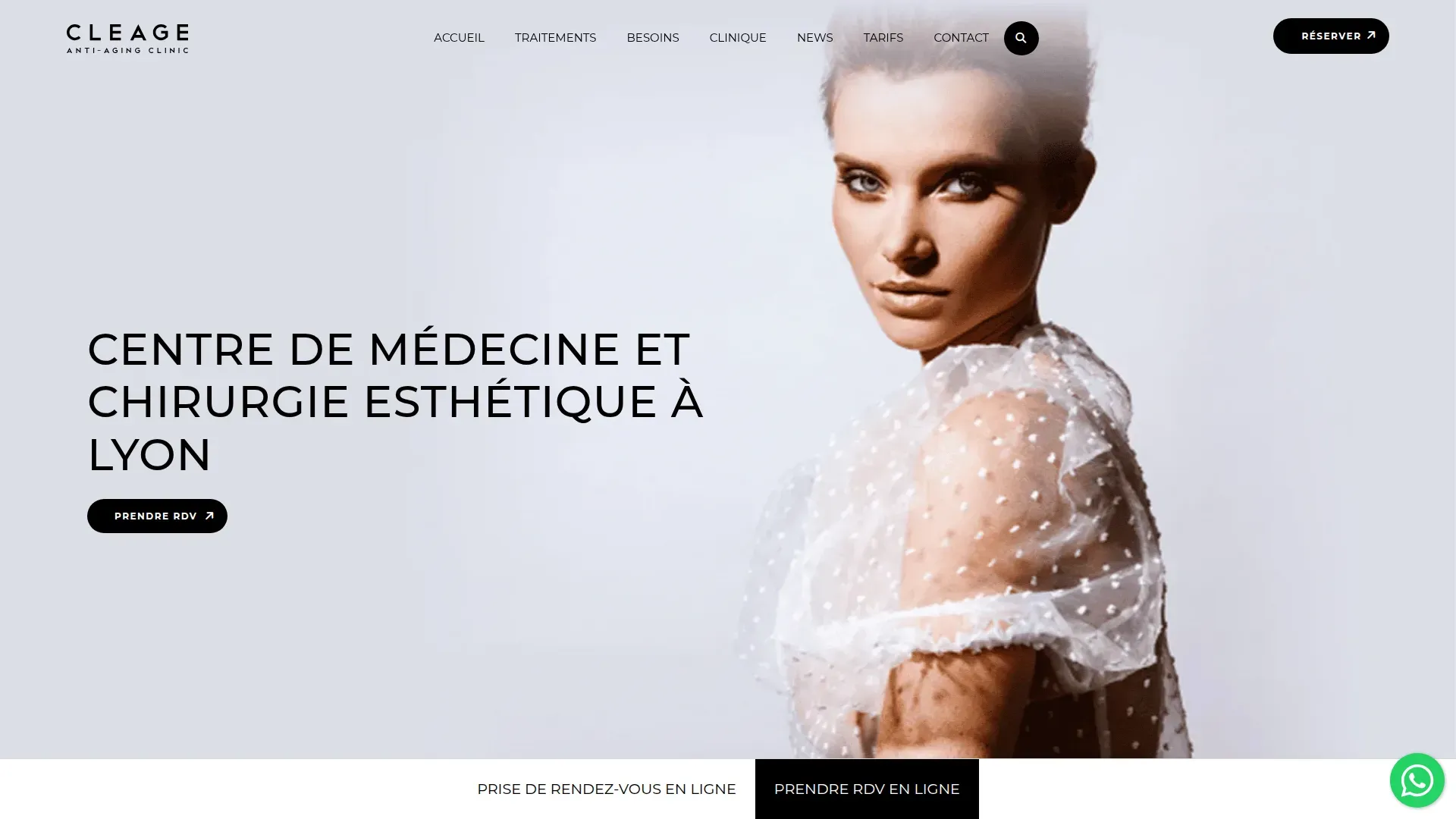 Cleage Lyon - Projet Sites web réalisé par ideAI Lyon avec WordPress, Responsive Design, Doctolib API, SEO local