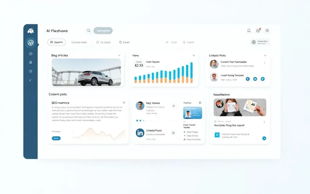 Génération de Contenu IA - Projet IA réalisé par ideAI Lyon avec Claude API, GPT-4, Make.com, WordPress