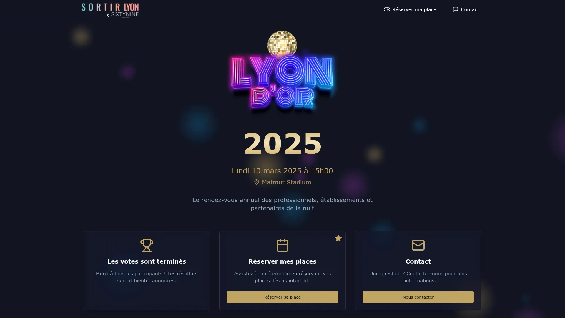 Lyon d'Or - Projet Sites web réalisé par ideAI Lyon avec React, Tailwind CSS, Supabase, Framer Motion